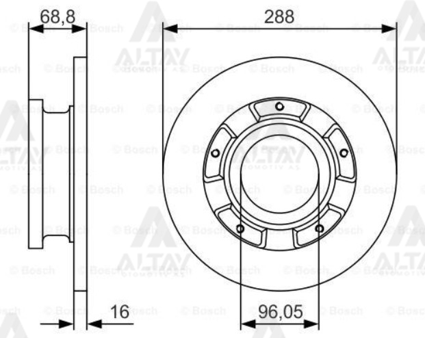 Ford Custom Arka Fren Dıskı OEM BK212A097AB Ford Custom Arka Fren Dıskı OEM BK212A097AB